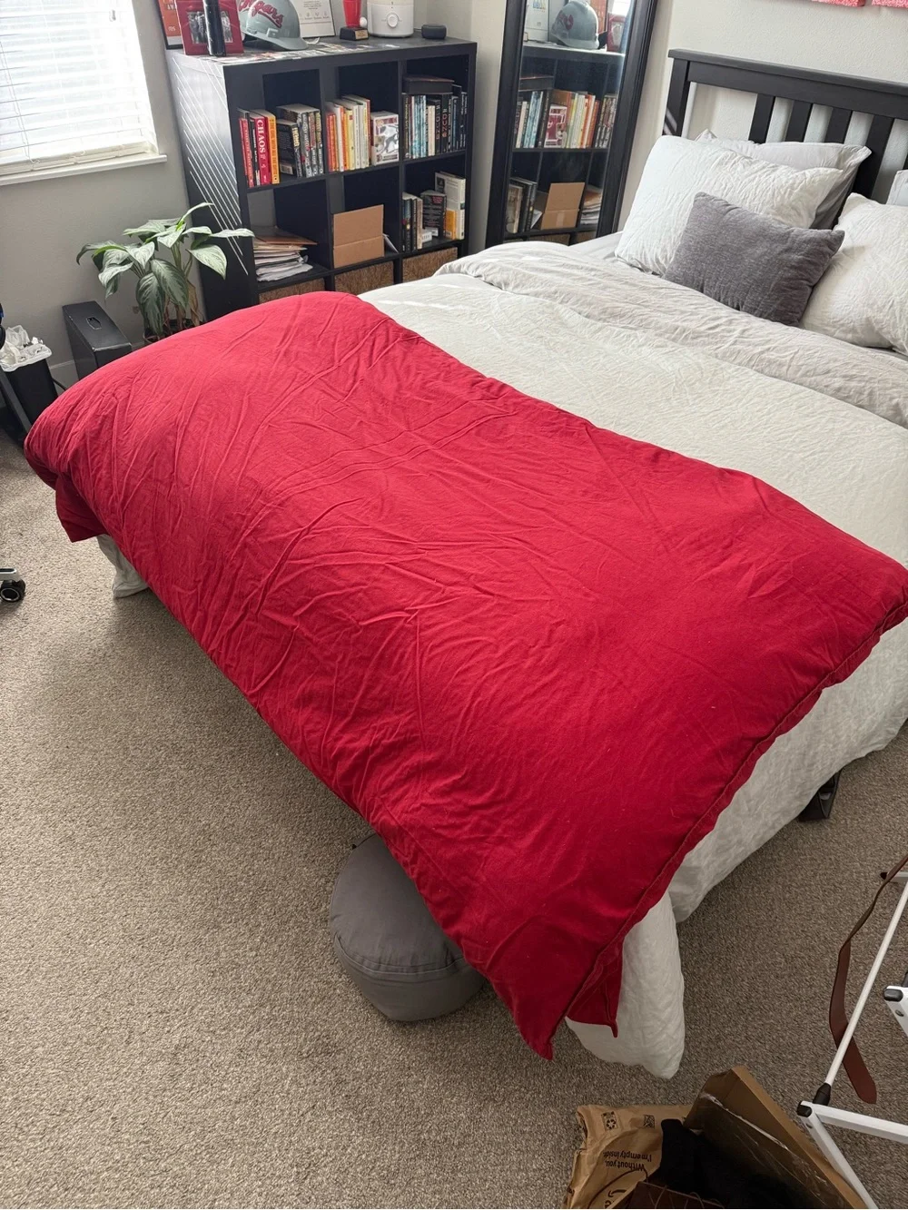 IKEA Red Duvet Cover and Insert Bundle - Bold Solid Red